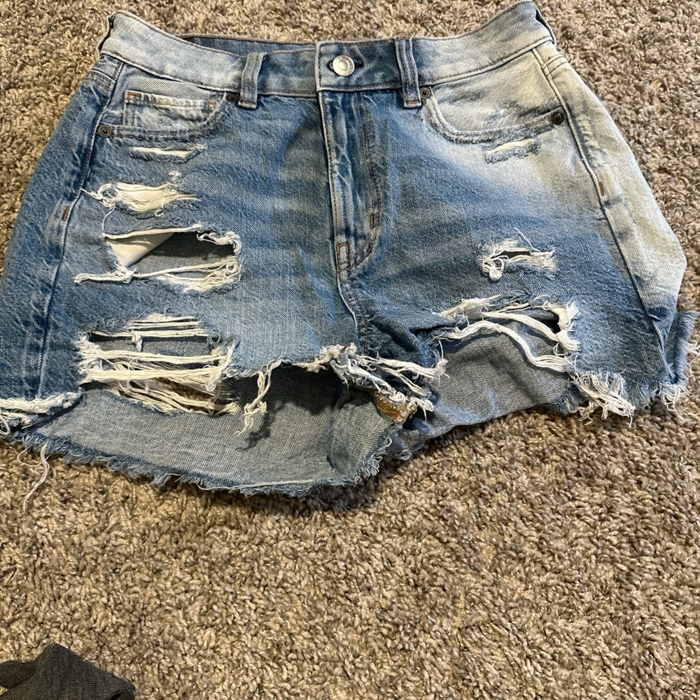Distressed Denim Shorts